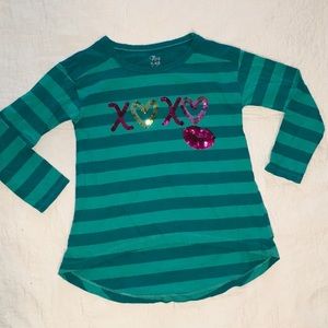 Little girls sz 5/6 children’s place sequin top